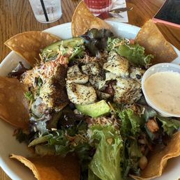 Haddock taco salad