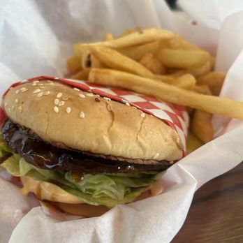 Burger Basket - Teriyaki cheeseburger with fries - Burgers Near Me - Monrovia, California