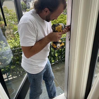 Dajk Doors And Windows - Johnny fixing the lock and handle - now they open/close smoothly! - Door Sales/Installation Near Me - San Francisco, California
