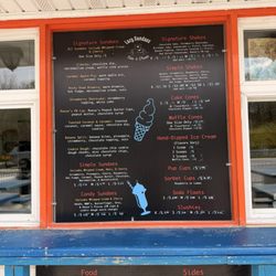 Lazy Sundaes - Ice cream menu