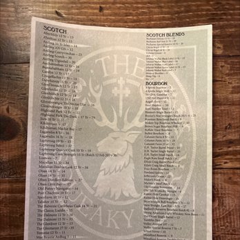 The Squeaky Cork - Drink menu - Scottish Near Me - Albany, Oregon