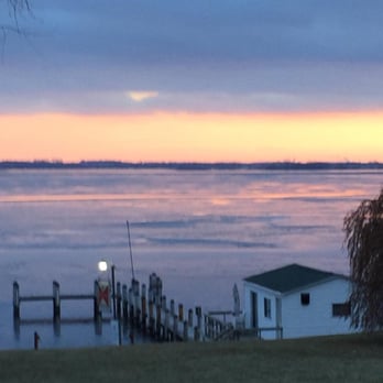 Tilly's Too Tavern - a view of a dock at dusk - Dive Bars Near Me - Butte Des Morts, Wisconsin