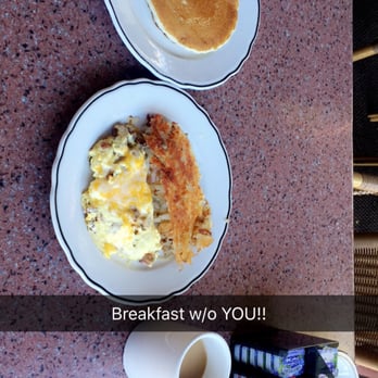 Main Street Cafe - Omelette with bacon sausage hash browns coffee and a side pancake NOM NOM!!! - Breakfast & Brunch Near Me - Fallbrook, California