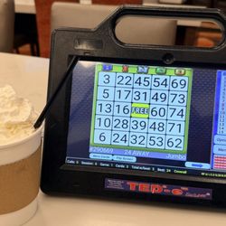 Boulder Station Bingo Room - Irished up Hot Chocolate and Bingo. Same as it ever was.