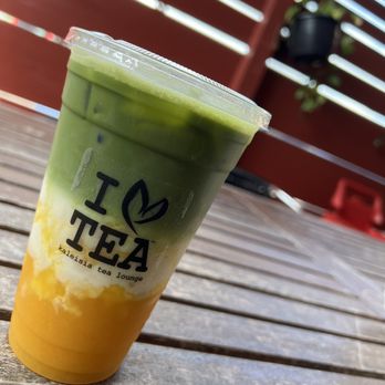 Kaleisia Tea Lounge - Mango matcha latte - Coffee & Tea Near Me - Tampa, Florida Kaleisia Tea Lounge - Mango matcha latte - Coffee & Tea Near Me - Tampa, Florida