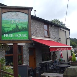 The Gwaelod Y Garth Inn - The narrow Main Road