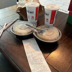 KFC - Two bowls two drinks and only one utensil (fortunately we were at home) - no individual fries.