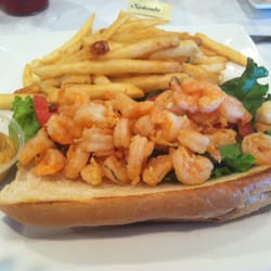 "Shrimp poboy with remoulade sauce."