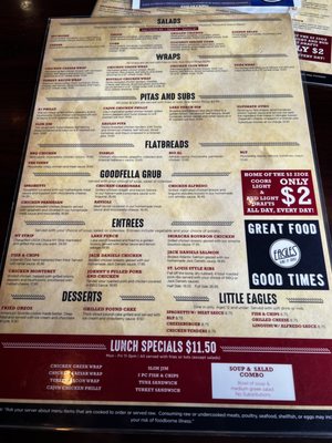 Menu photo 1 Eagles Bar & Grill Chesterfield, MI Menu photo 1 Eagles Bar & Grill Chesterfield, MI