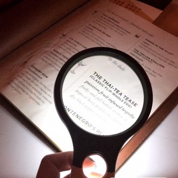 Eleven Twenty-Two - Cool menu with a magnifying glass! - Cocktail Bars Near Me - Paso Robles, California Eleven Twenty-Two - Cool menu with a magnifying glass! - Cocktail Bars Near Me - Paso Robles, California