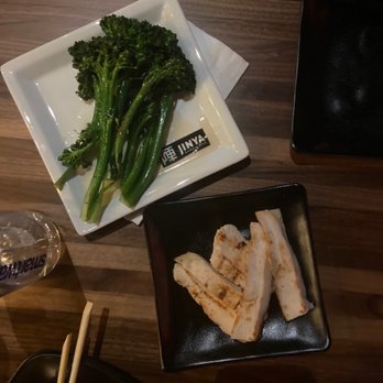 JINYA Ramen Bar - Arlington - Broccolini, side of chicken - Ramen Near Me - Arlington, Virginia JINYA Ramen Bar - Arlington - Broccolini, side of chicken - Ramen Near Me - Arlington, Virginia