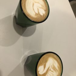 Prism Coffee - The Honey Lavender Latte and the Salted Caramel Latte. Delicious