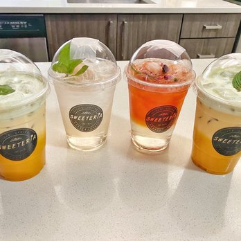 Sweeteria - Thai Tea Latte Special, Lychee Sparkling Drinks, rose Rose Tea Lemonade - Desserts Near Me - Silver Spring, Maryland