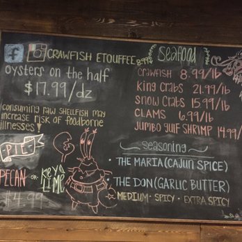 The Crawfish Pot - Menu on the board. - Cajun/Creole Near Me - Oklahoma City, Oklahoma The Crawfish Pot - Menu on the board. - Cajun/Creole Near Me - Oklahoma City, Oklahoma