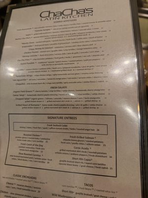 Menu photo 1 Cha Cha's Latin Kitchen Brea, CA Menu photo 1 Cha Cha's Latin Kitchen Brea, CA