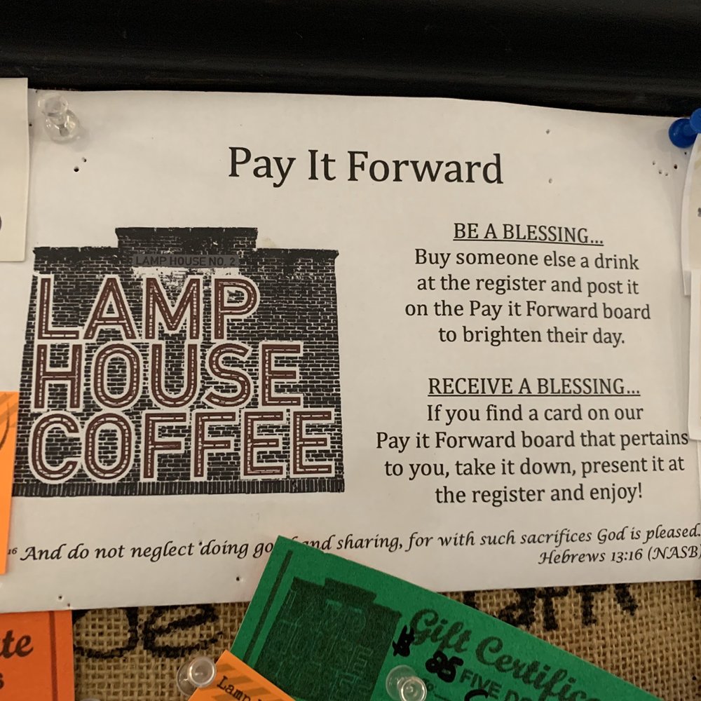 Lamp House Coffee - Lamp House Pay it Forward bulletin board - Coffee & Tea Near Me - Lynch, Kentucky Lamp House Coffee - Lamp House Pay it Forward bulletin board - Coffee & Tea Near Me - Lynch, Kentucky