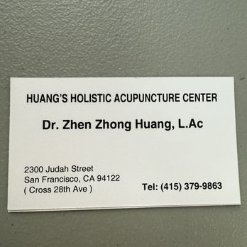 Huang's Acupuncture Center - New location way better!!! Go early parking is in residential - Acupuncture Near Me - San Francisco, California Huang's Acupuncture Center - New location way better!!! Go early parking is in residential - Acupuncture Near Me - San Francisco, California