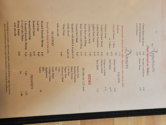 Menu photo 1 K's Place Mc Connellsburg, PA