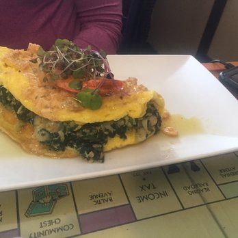 Rhythm and Brunch - Seafood and Spinach Omelet - New American Near Me - Philadelphia, Pennsylvania Rhythm and Brunch - Seafood and Spinach Omelet - New American Near Me - Philadelphia, Pennsylvania