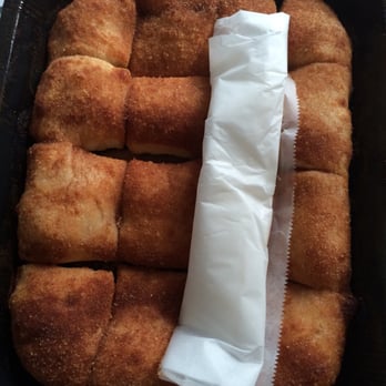 Marco's Pizza - Cinnasquares ..icing came wrapped on top as a DIY..hot..fresh and plenty of icing - Pizza Near Me - Houston, Texas