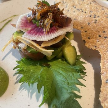FlintCreek Cattle - Yellowfin Tuna Tartare on happy hour! - New American Near Me - Seattle, Washington