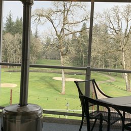 The view behind us, the deck and Camas Golf Course The view behind us, the deck and Camas Golf Course