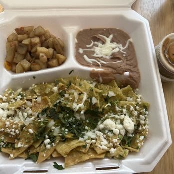 My Old Mans Tacos - Green Chilaquiles no egg - Breakfast & Brunch Near Me - Keller, Texas