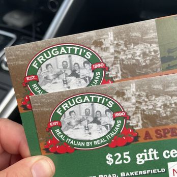 Frugatti's - Gift certificates available - Italian Near Me - Bakersfield, California