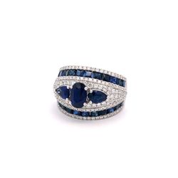 Ponthieux's Jewelry Design Studio - Sapphire and diamond ring.