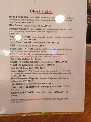 Menu photo 8 Off Broadway Taproom Madison, IN