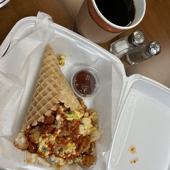 Village Ice Cream & Cafe - Nashville Hot Cone, Fresh brewed coffee - Ice Cream & Frozen Yogurt Near Me - Dimondale, Michigan Village Ice Cream & Cafe - Nashville Hot Cone, Fresh brewed coffee - Ice Cream & Frozen Yogurt Near Me - Dimondale, Michigan