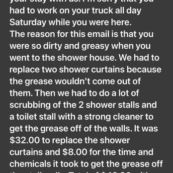 Wanderlust R V Park - The email I received after my stay. - RV Parks Near Me - Eureka Springs, Arkansas