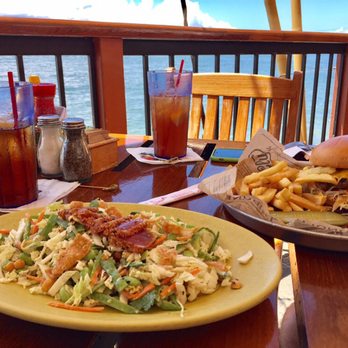 Kimo's Maui - $50 for a miserly ahí salad and a decent burger & fries with two iced teas. - Seafood Near Me - Lahaina, Hawaii