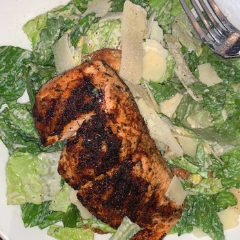 Glacier BrewHouse - Caesar salad with blackened salmon - American Near Me - Anchorage, Alaska