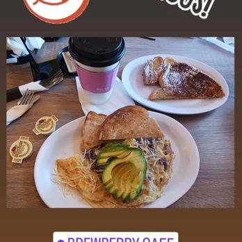 Brewberry Cafe - Steak and eggs Omelette w/ with side of French toast. - Coffee & Tea Near Me - Anaheim, California