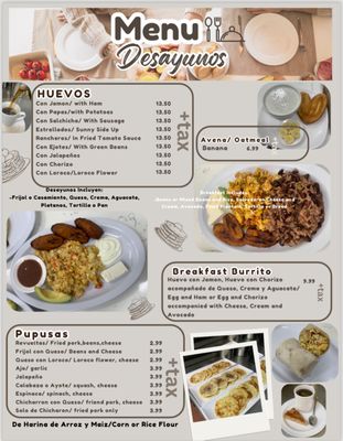 Menu photo 2 Pupuseria La Posada Los Angeles, CA Menu photo 2 Pupuseria La Posada Los Angeles, CA