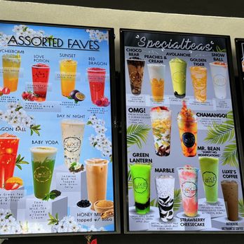 Luxe Boba - Menu 10/2023 - Coffee & Tea Near Me - San Diego, California Luxe Boba - Menu 10/2023 - Coffee & Tea Near Me - San Diego, California