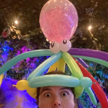 Rainforest Cafe - Rebecca's balloon octopus hat! - American Near Me - Ontario, California Rainforest Cafe - Rebecca's balloon octopus hat! - American Near Me - Ontario, California