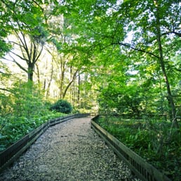 One of the paths in the garden area of the park.