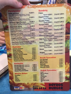 Menu photo 2 Doydos Burger Istanbul, 34 Menu photo 2 Doydos Burger Istanbul, 34
