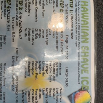 Tastyblock Hawaiian Shave Ice - Menu 2 - Shaved Ice Near Me - Carson, California Tastyblock Hawaiian Shave Ice - Menu 2 - Shaved Ice Near Me - Carson, California