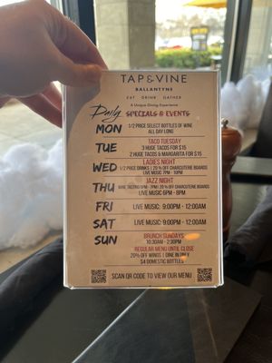 Menu photo 8 Tap & Vine Stonecrest Charlotte, NC