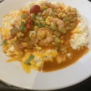 The Deadrise - Succotash with cheesy grits and shrimp - Seafood Near Me - Fort Monroe, Virginia The Deadrise - Succotash with cheesy grits and shrimp - Seafood Near Me - Fort Monroe, Virginia