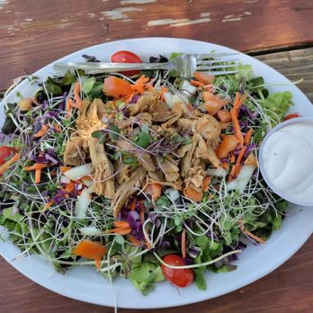 Crave - Salad $13.99 + shredded chicken $1.50 = $15.49 *lots of fresh micro greens* - Barbeque Near Me - Mount Shasta, California Crave - Salad $13.99 + shredded chicken $1.50 = $15.49 *lots of fresh micro greens* - Barbeque Near Me - Mount Shasta, California