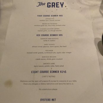 The Grey - Six course menu we ordered. The first was legit raw radishes with butter! - New American Near Me - Savannah, Georgia The Grey - Six course menu we ordered. The first was legit raw radishes with butter! - New American Near Me - Savannah, Georgia