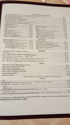 Menu photo 4 Paxton's Lunch Greenville, PA