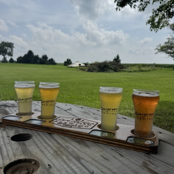 Evergreen Farm Brewing - Flight - Breweries Near Me - Metamora, Illinois Evergreen Farm Brewing - Flight - Breweries Near Me - Metamora, Illinois