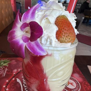 Noches de Colombia - Strawberry piña colada with a hint of glamour - Colombian Near Me - Nanuet, New York Noches de Colombia - Strawberry piña colada with a hint of glamour - Colombian Near Me - Nanuet, New York