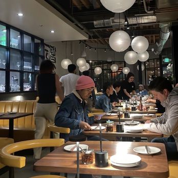 Taberu - back booth of the restaurant - Ramen Near Me - Los Angeles, California