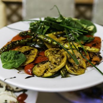 Golden Leo Restaurant - a plate of grilled vegetables - Modern European Near Me - Brooklyn, New York Golden Leo Restaurant - a plate of grilled vegetables - Modern European Near Me - Brooklyn, New York